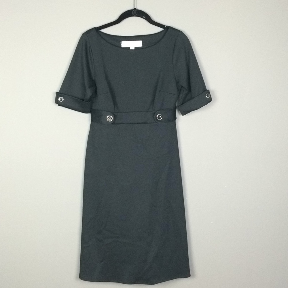 Merona l Classic Black Stretchy Button Dress